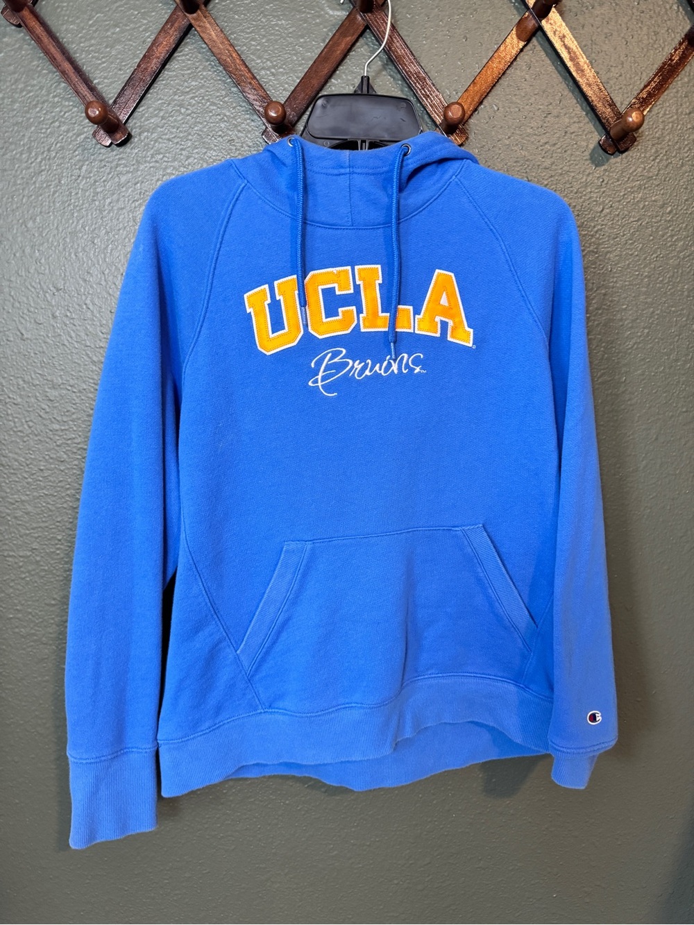Champion UCLA Blue Mockneck Hoodie Pullover size L